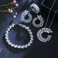 925 Sterling Silver Cubic Zircon Wedding Engagement Jewelry Sets Necklace/Earrings/Bracelet Wholesale - Luzilly Bridal & Apparel
