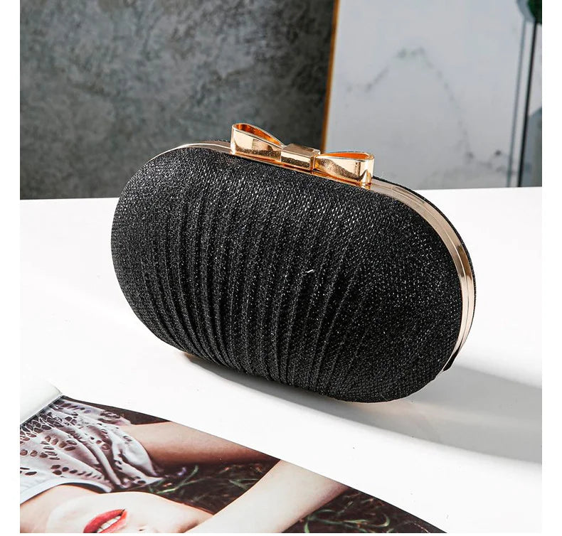 Wedding Bridal Clutch Handbag Rhinestones Clutch Elegant Egg Shoulder Bags Shape Banquet Clutch Purse For Party Girl Women
