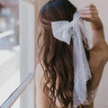Pearl Beaded Bow-knot Bridal Veil Women Marriage Wedding Accessories