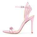 Designer Women's Pink Thin Heels Stiletto Pumps Pointed Toe Buckle Strap Slip-On Bridal Shoes Super High Summer/Autumn Shoes