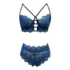 Ladymate ODM/OEM Conjunto Lenceria Erotica Woman Wirefree Lace Bra Sets Transparent Sheer Lace Bra Brief Set Sexy Lingerie Sets