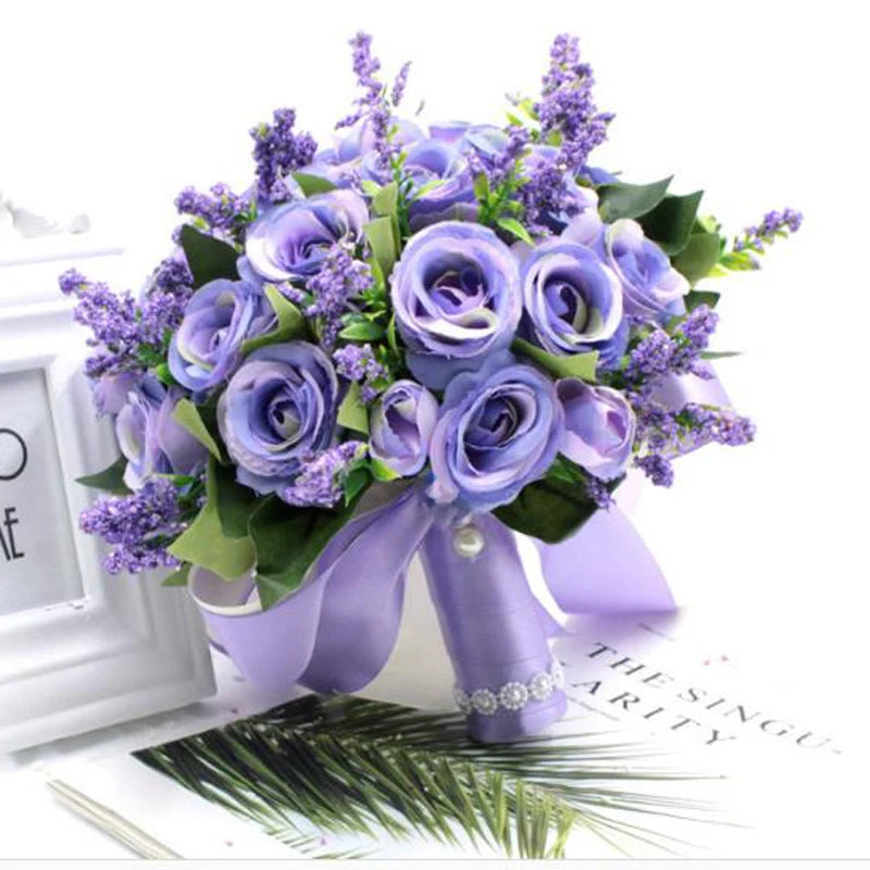 Bride Bouquet Wedding Bouquet Bride Bridesmaid Wedding Accessories Holding Flowers Artificial Natural Rose Wedding Bouquet