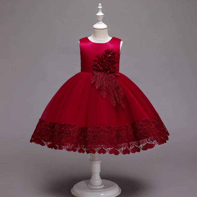 Lace Appliqué Summer Flower Girl Dress