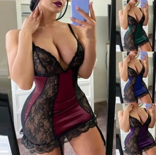 2023 New Style V Neckline High Waist Tummy Control Bodysuit Lace Valentines Day Sexy Lingerie Transparent Women Trade Assurance