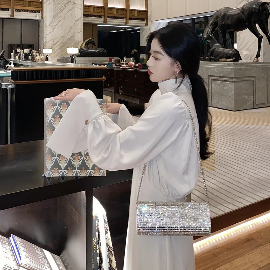 Diamond Rhinestone Shoulder Clutch