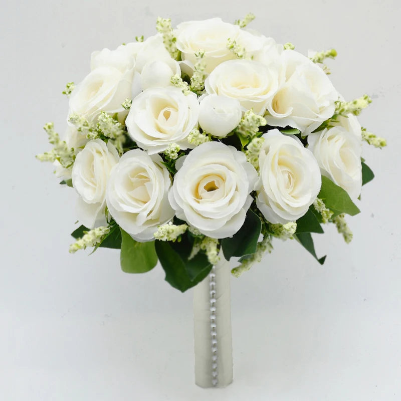 Bridal Bridesmaid Wedding Bouquet Rose Handmade Artificial Bridal Wedding Bouquet Wedding Accessories