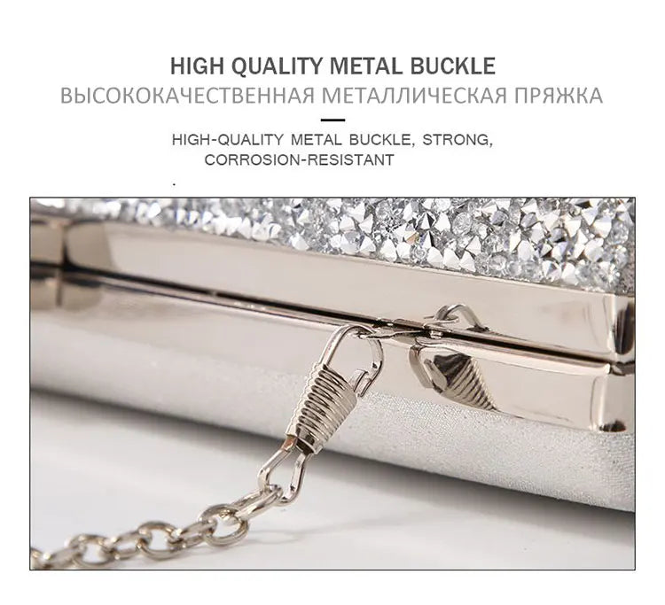 Diamond Sequin Wedding Clutch