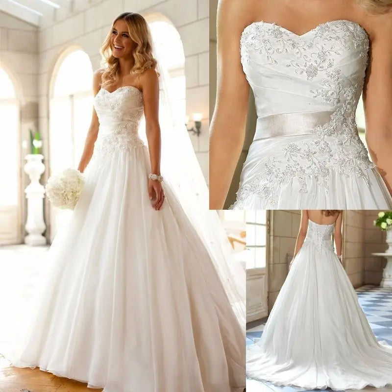 Strapless Satin Sheath Wedding Dress