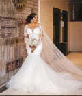 Modern Style White Wedding Dress with Lace Ruffles Embroidery Deco New Design African Ball Gown Cheap Bridal Gowns