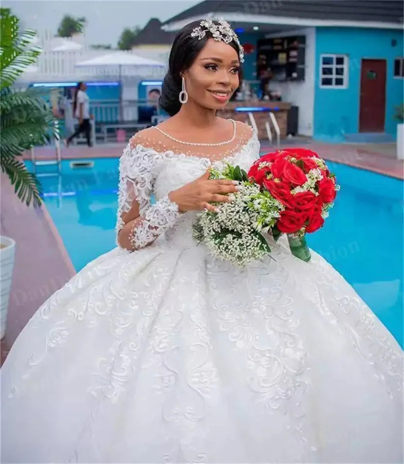 China Factory  Bride a Line Wedding Gown 2025 Lace White Dresses for Civil Wedding Chinese Wedding Dresses