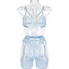 Lace Babydoll Open Bra Set Women's Intimates Sexy Bra G-String & Lingerie Sets Transparent Bralette Set