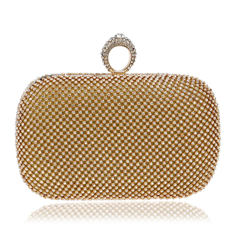 Diamond-Studded Chain Evening Bag