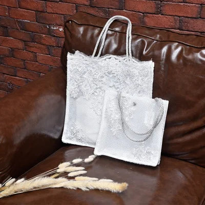 NEW Lace Ladies Handbag Summer Beach Wedding Bridal Party Hand Bag Bolsa Feminina Women's Shoulder Bag Shopping Bag