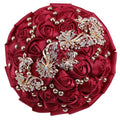Morili Burgundy Actual Powder Bride Holding Flower Studio Photography Party Prom 15 Years Wedding Decoration Bouquet MB20