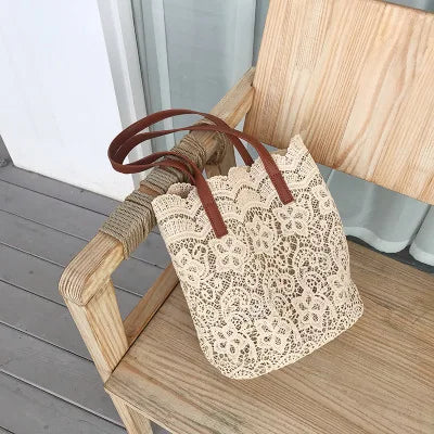 NEW Lace Ladies Handbag Summer Beach Wedding Bridal Party Hand Bag Bolsa Feminina Women's Shoulder Bag Shopping Bag