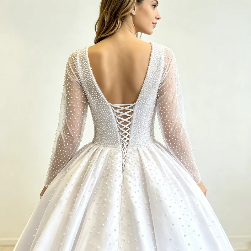 Summer Fashion White Bridal Gowns New High-End Luxury Rhinestone Trailing Formal Dress Women's Wedding Dress