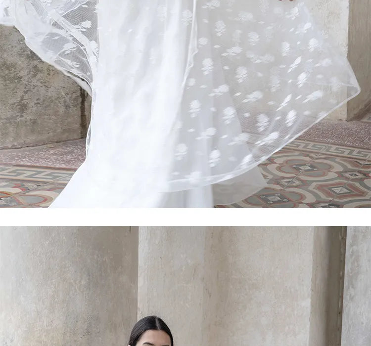 White Lace Halter Lace-Up Spaghetti Strap Floor-Length Bridal Robe Dress  Illusion Beach Vacation Banquet Gown
