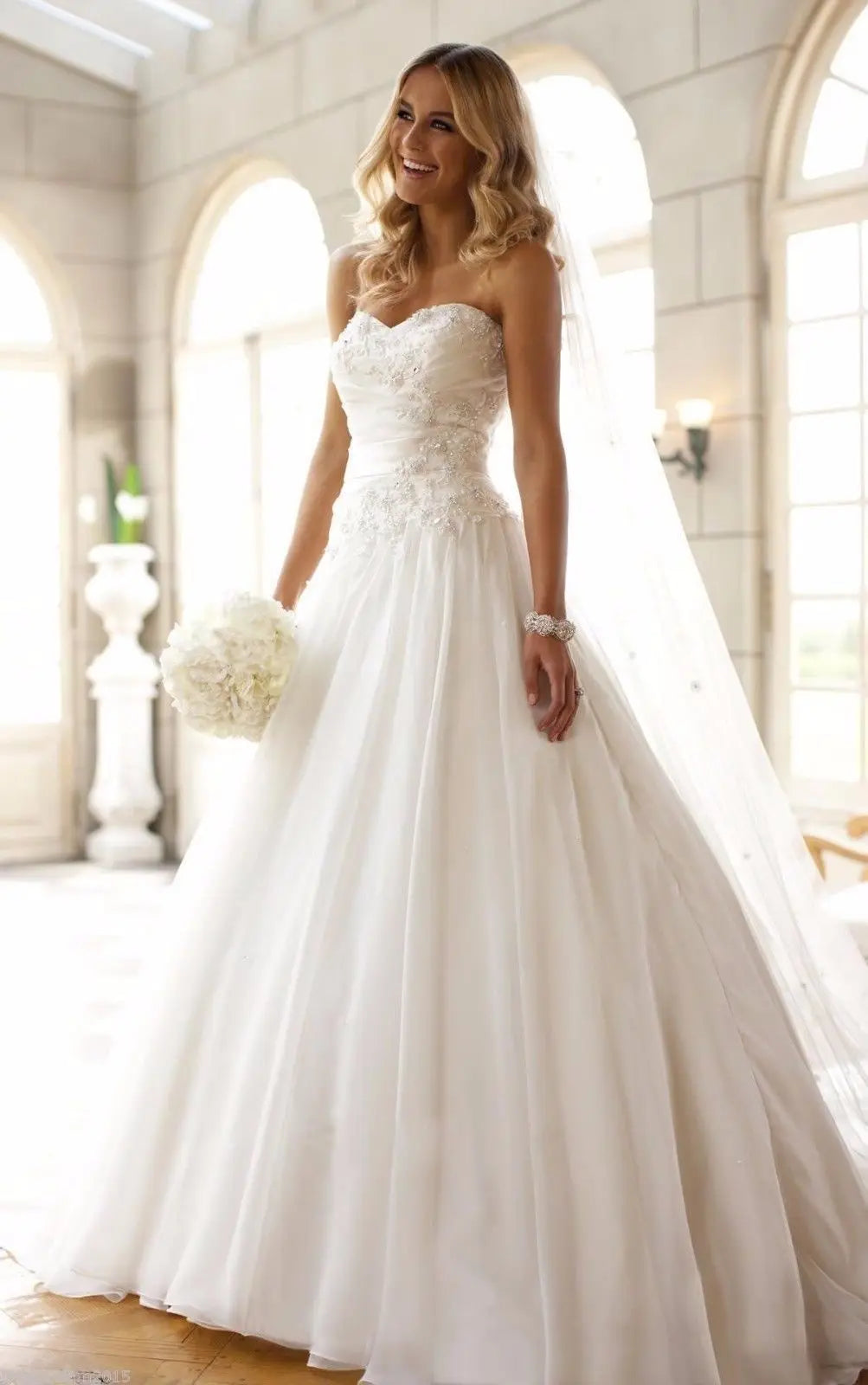 Strapless Satin Sheath Wedding Dress