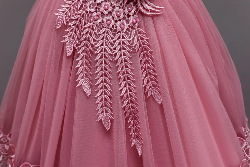 Lace Appliqué Summer Flower Girl Dress
