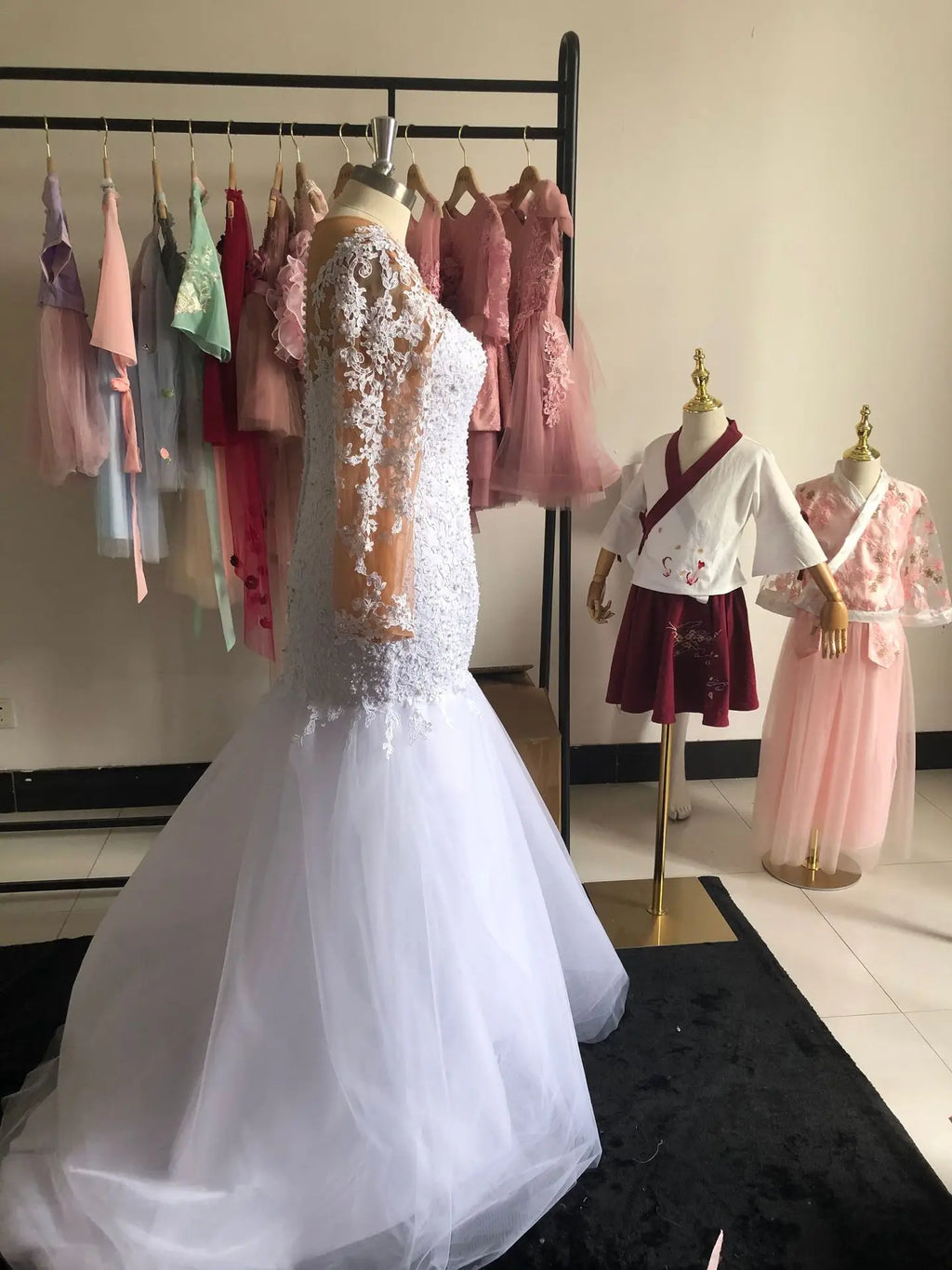 S92A  2025 New Fashion High Quality Wholesale Sexy Detachable Backless Customize Bride Mermaid Ball Gown Wedding Dresses