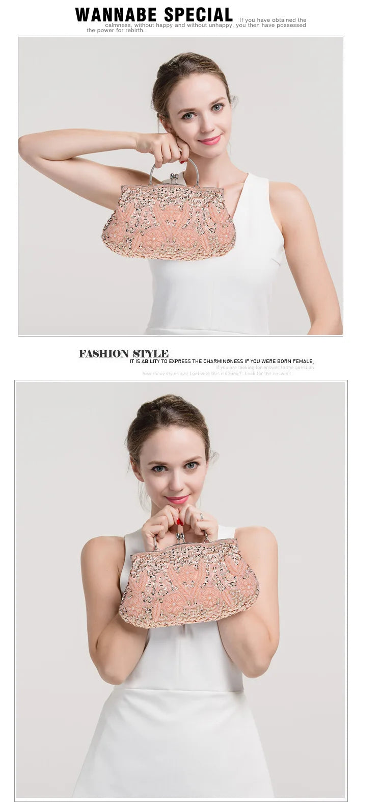 Beaded Retro Evening Clutch