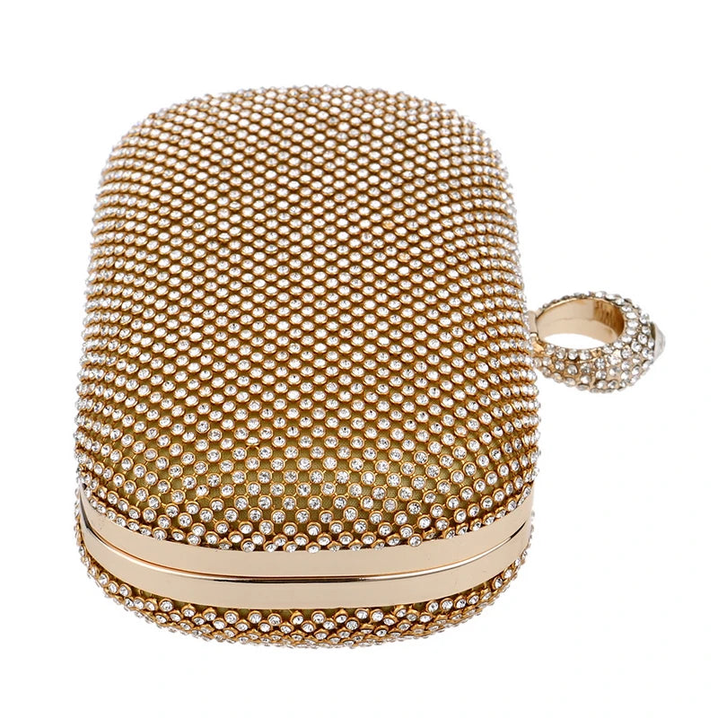 Diamond-Studded Chain Evening Bag