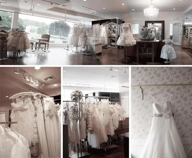 Short Beaded Belt Satin Tulle Wedding Dress