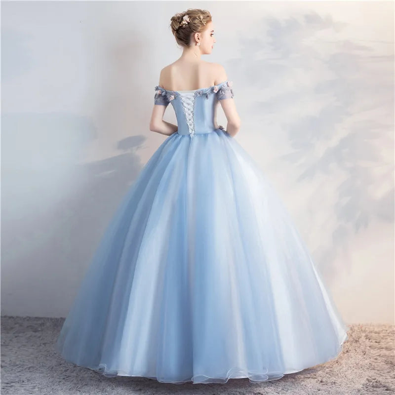 New Evening Dress Floral Organza Bridesmaid Wedding Party Dress 2024 Host Costume Dresses