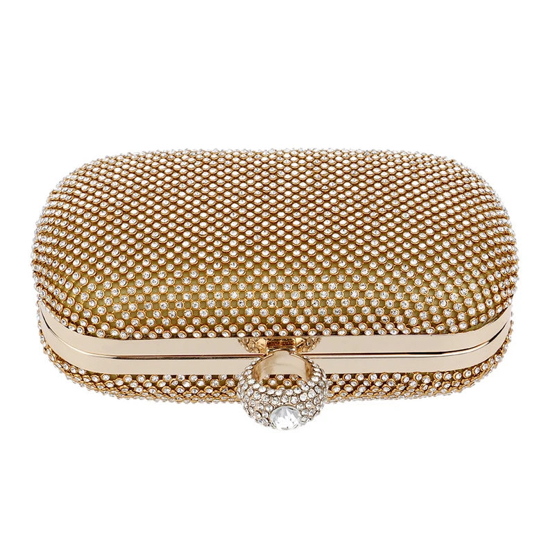 Diamond-Studded Chain Evening Bag