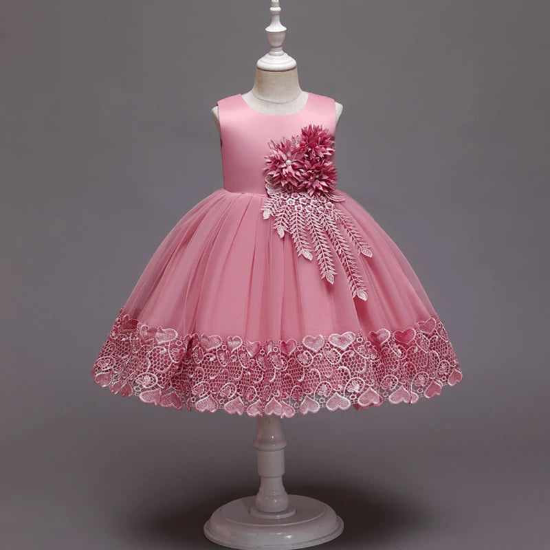 Lace Appliqué Summer Flower Girl Dress