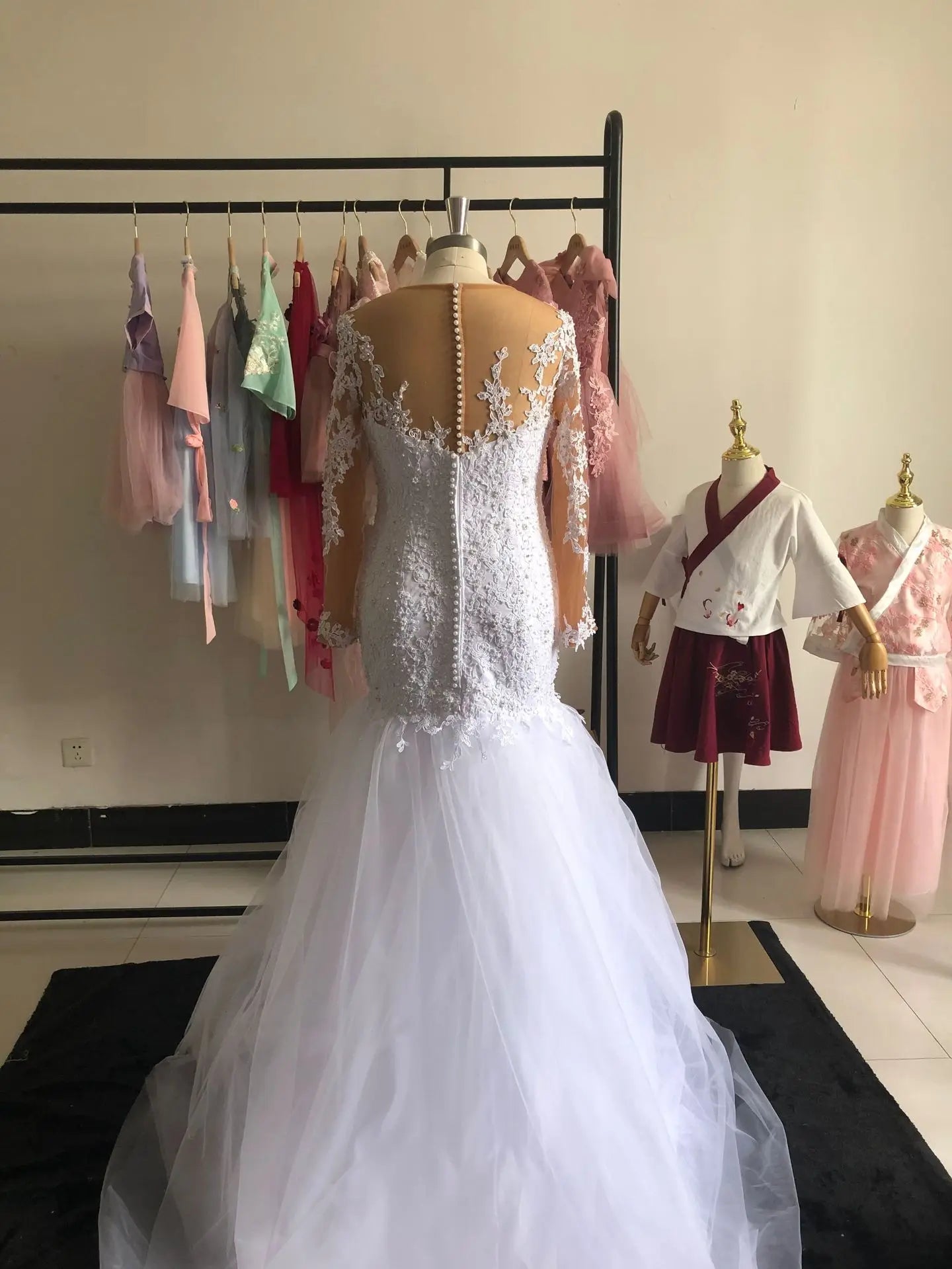 S92A  2025 New Fashion High Quality Wholesale Sexy Detachable Backless Customize Bride Mermaid Ball Gown Wedding Dresses