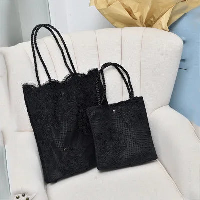 NEW Lace Ladies Handbag Summer Beach Wedding Bridal Party Hand Bag Bolsa Feminina Women's Shoulder Bag Shopping Bag