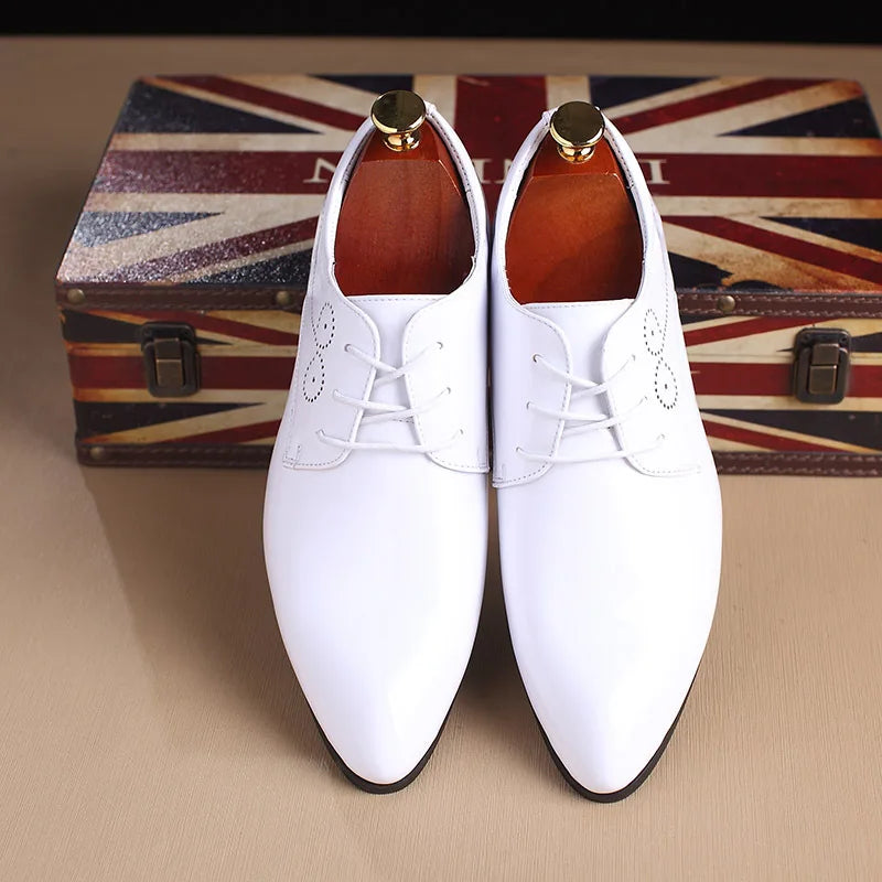 formal shoes men classic Patent leather wedding shoes men office coiffeur moda italiana men dress shoes leather erkek 685