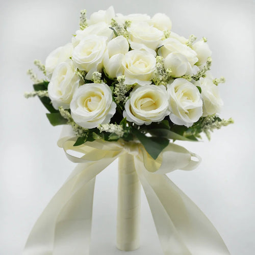 Bridal Bridesmaid Wedding Bouquet Rose Handmade Artificial Bridal Wedding Bouquet Wedding Accessories