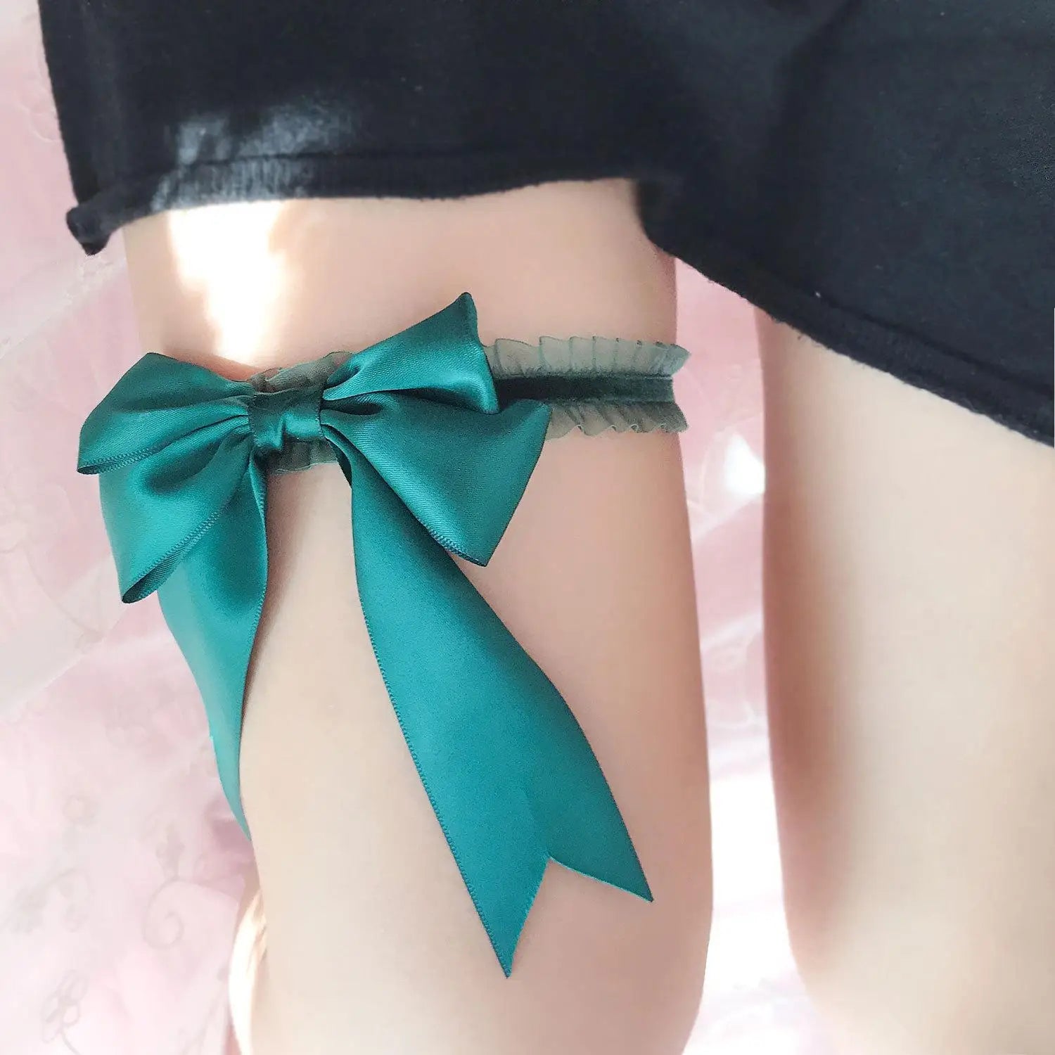 Lace Bow Bridal Leg-Ring Garter