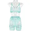 Lace Babydoll Open Bra Set Women's Intimates Sexy Bra G-String & Lingerie Sets Transparent Bralette Set