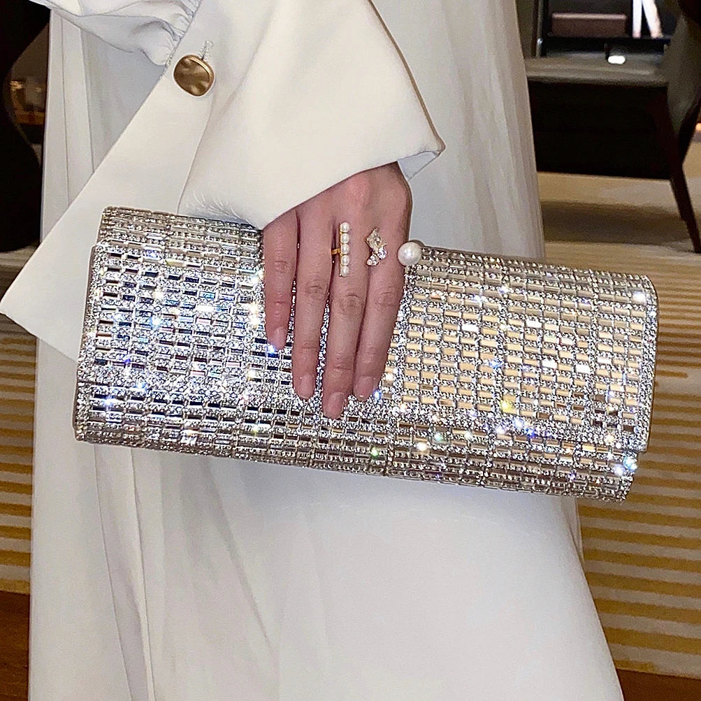 Diamond Rhinestone Shoulder Clutch