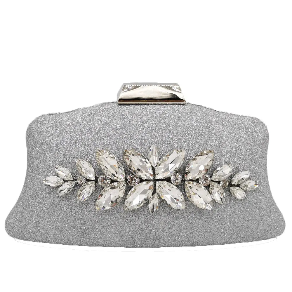 Boutique De FGG Glitter Women Clutch Crystal Evening Bags Bridal Formal Dinner Purses and Handbags Wedding Party Diamond Bag