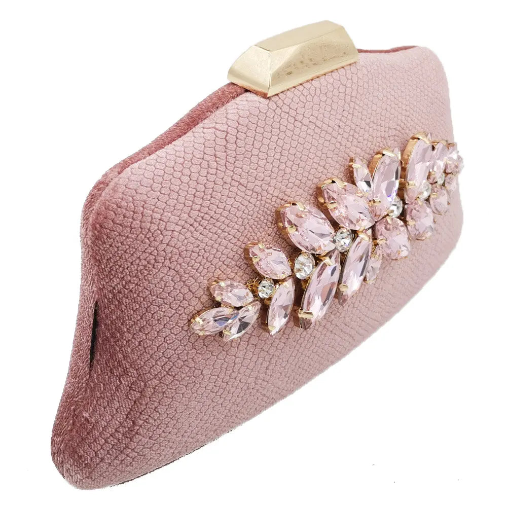 Boutique De FGG Glitter Women Clutch Crystal Evening Bags Bridal Formal Dinner Purses and Handbags Wedding Party Diamond Bag
