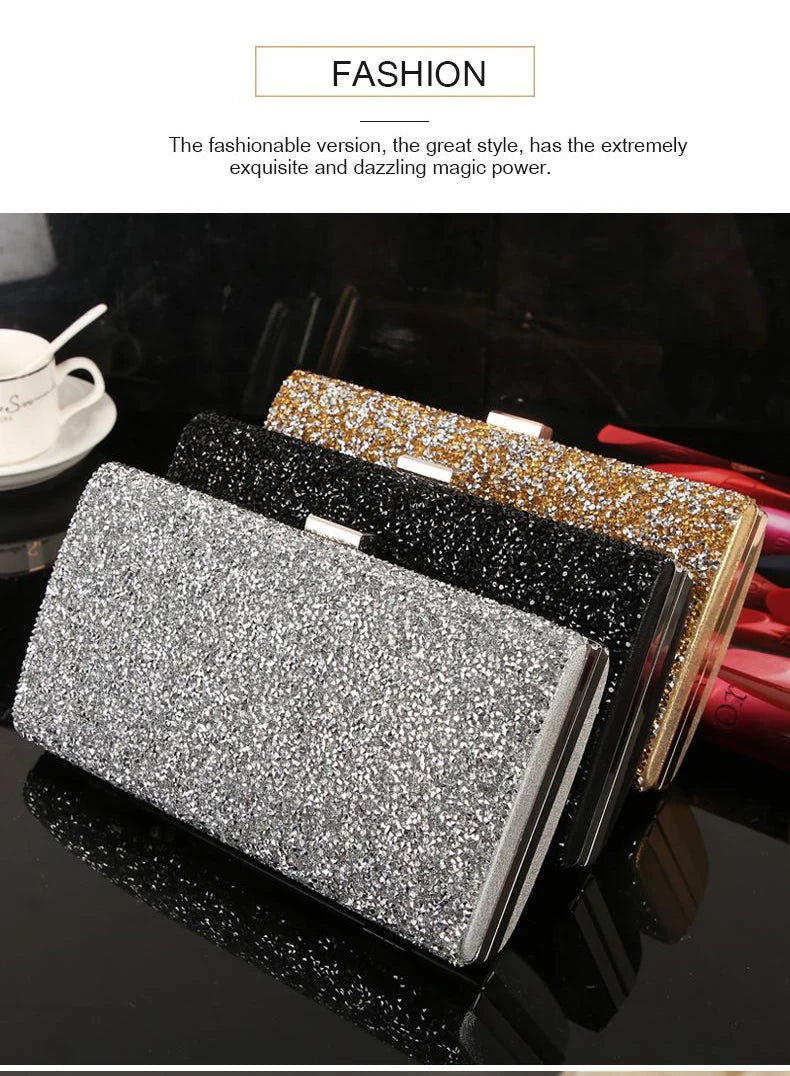 Diamond Sequin Wedding Clutch