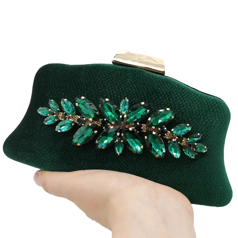 Boutique De FGG Glitter Women Clutch Crystal Evening Bags Bridal Formal Dinner Purses and Handbags Wedding Party Diamond Bag