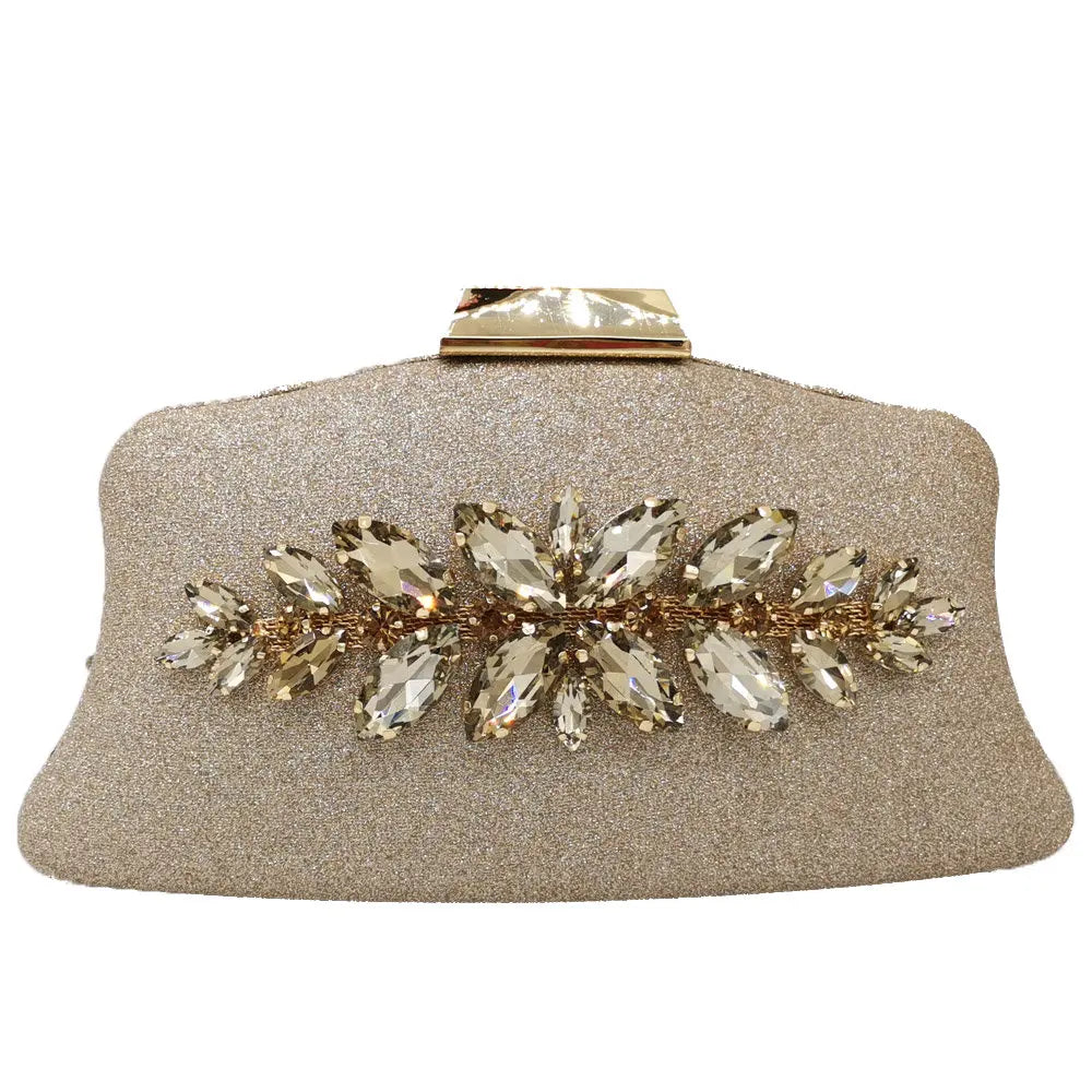 Boutique De FGG Glitter Women Clutch Crystal Evening Bags Bridal Formal Dinner Purses and Handbags Wedding Party Diamond Bag