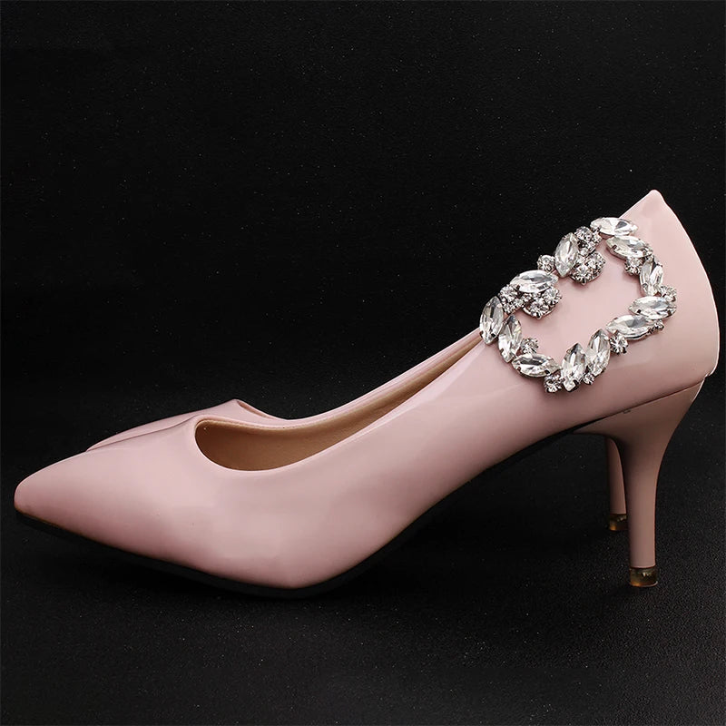 Miallo 2024 Newest Big Austrian Crystal Pearls Handmade Women Bridal Shoe Clips Wedding Alloy Bride Bridesmaid Shoe Buckle