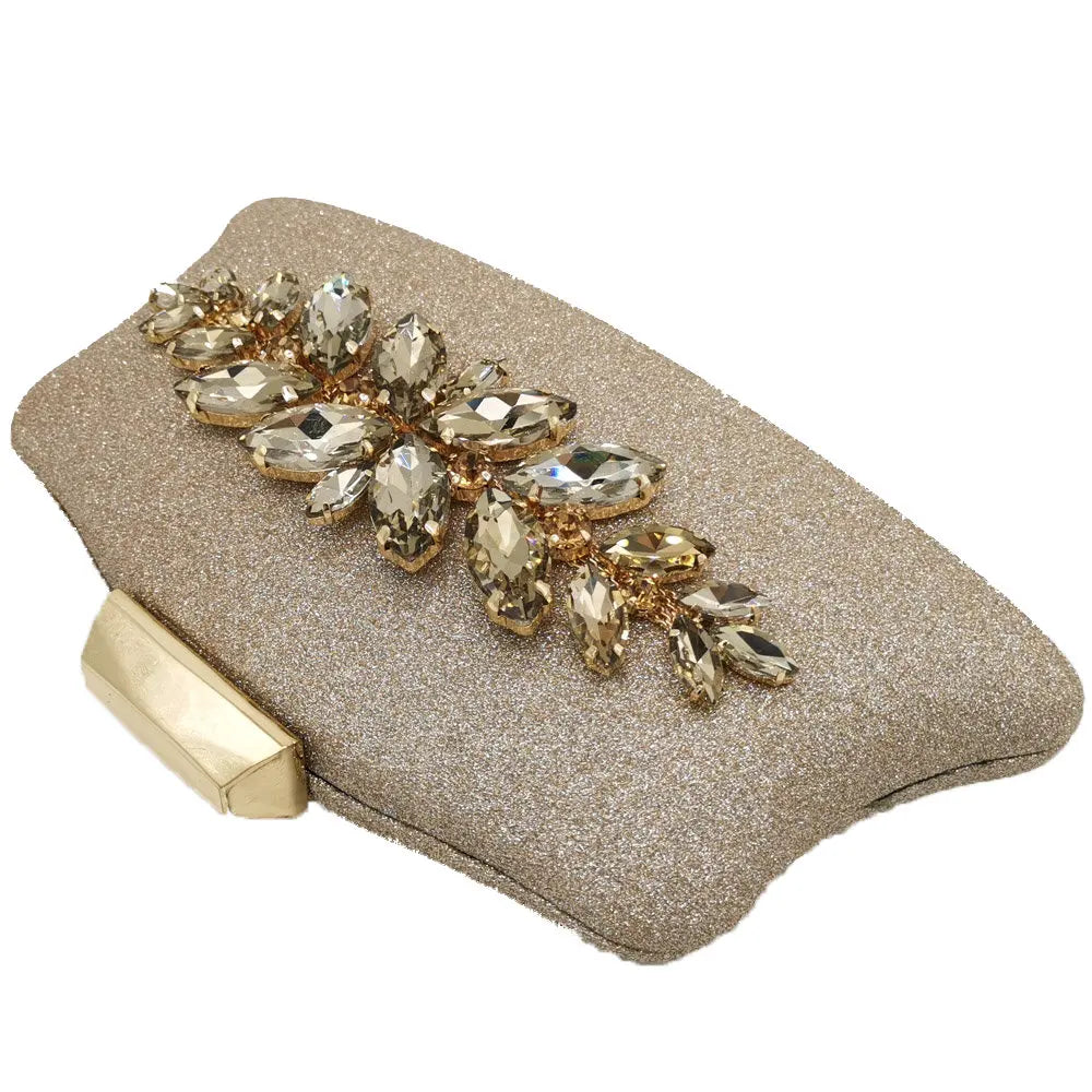 Boutique De FGG Glitter Women Clutch Crystal Evening Bags Bridal Formal Dinner Purses and Handbags Wedding Party Diamond Bag