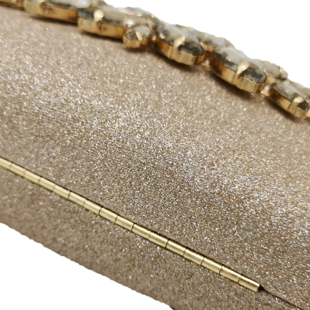 Boutique De FGG Glitter Women Clutch Crystal Evening Bags Bridal Formal Dinner Purses and Handbags Wedding Party Diamond Bag