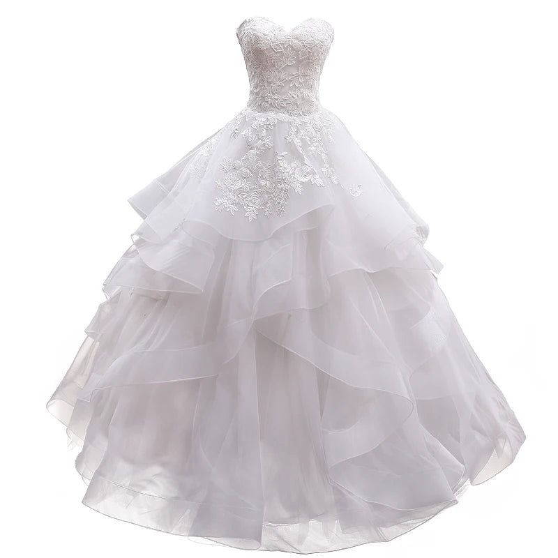 Jancember RSM66331 Sweetheart Princess Civil  Bridal Gown Lace New Wedding Dresses