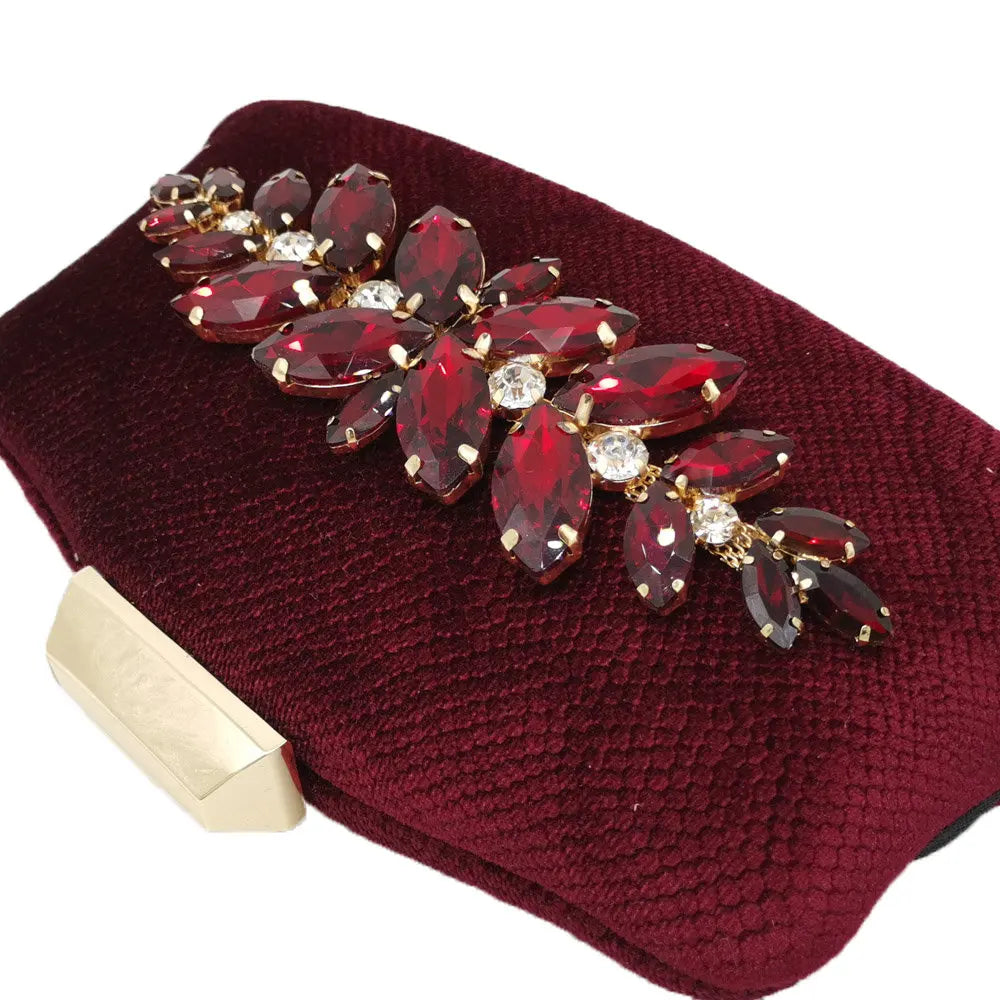 Boutique De FGG Glitter Women Clutch Crystal Evening Bags Bridal Formal Dinner Purses and Handbags Wedding Party Diamond Bag
