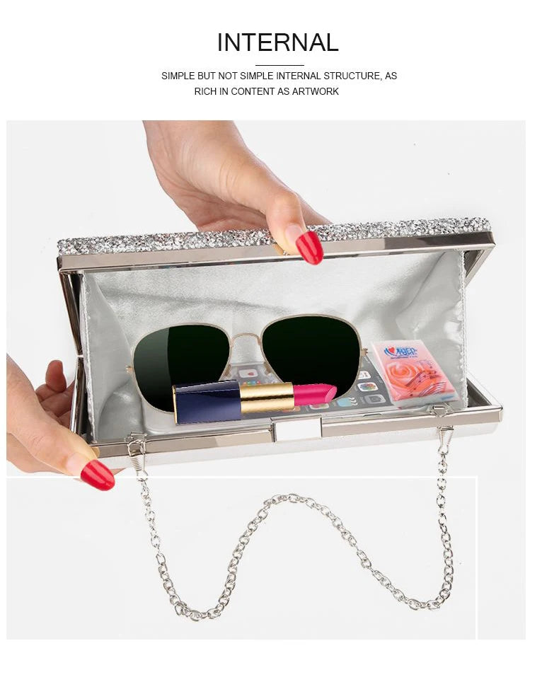 Diamond Sequin Wedding Clutch