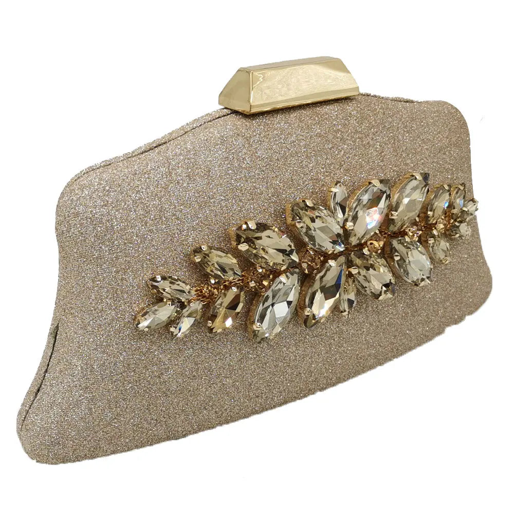 Boutique De FGG Glitter Women Clutch Crystal Evening Bags Bridal Formal Dinner Purses and Handbags Wedding Party Diamond Bag