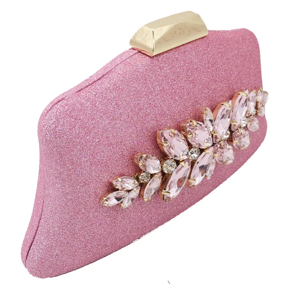 Boutique De FGG Glitter Women Clutch Crystal Evening Bags Bridal Formal Dinner Purses and Handbags Wedding Party Diamond Bag